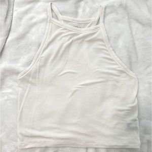 aerie Ribbed Racerback Cropped Tank